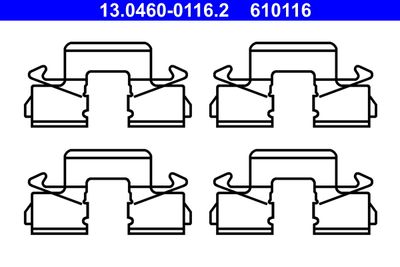 Комплектующие, колодки дискового тормоза ATE 13.0460-0116.2 для MITSUBISHI CARISMA