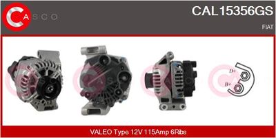 Генератор CASCO CAL15356GS для FIAT PANDA