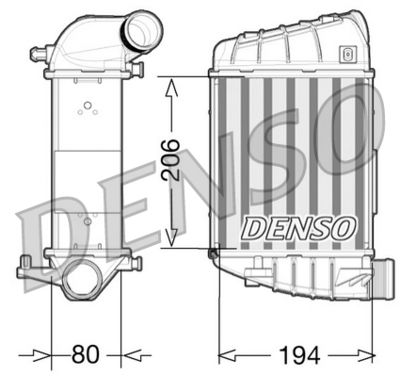 DENSO Intercooler, inlaatluchtkoeler (DIT02028)