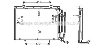 Конденсатор, кондиционер AVA QUALITY COOLING MSA5245 для MERCEDES-BENZ C-CLASS