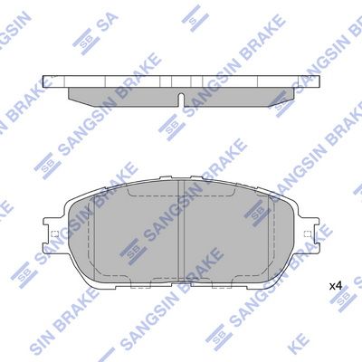 Комплект тормозных колодок, дисковый тормоз Hi-Q SP1372A для TOYOTA AVALON