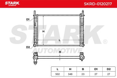 радиатор, охлаждане на двигателя STARK SKRD-0120217