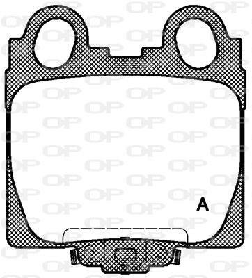 Комплект тормозных колодок, дисковый тормоз OPEN PARTS BPA0743.04 для TOYOTA BREVIS