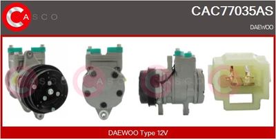 CASCO Compressor, airconditioning Brand New HQ (CAC77035AS)