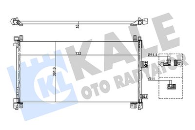 Конденсатор, кондиционер KALE OTO RADYATÖR 355155 для CITROËN C5