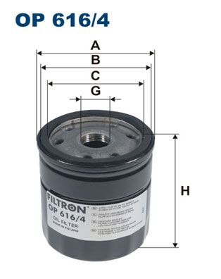Масляный фильтр FILTRON OP 616/4 для AUDI A1
