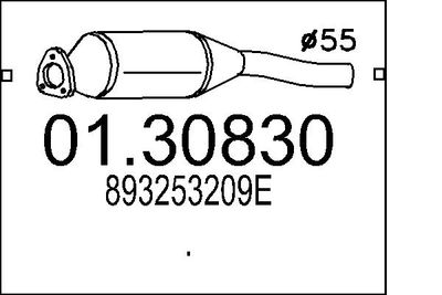 MTS 01.30830 Глушитель выхлопных газов  для AUDI 90 (Ауди 90)