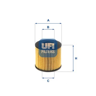 UFI 25.116.00 Масляный фильтр  для DAIHATSU MATERIA (Дайхатсу Материа)