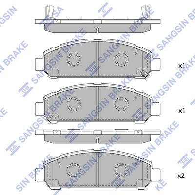Комплект тормозных колодок, дисковый тормоз Hi-Q SP1454 для TOYOTA VENZA