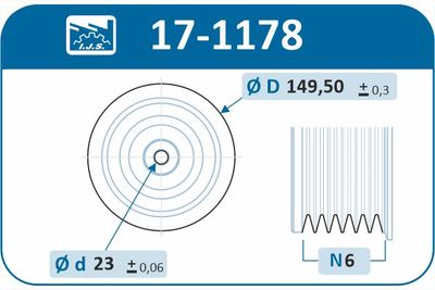 Remenica, kľukový hriadeľ IJS GROUP 17-1178