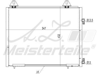 кондензатор, климатизация A.Z. Meisterteile AZMT-45-030-1420