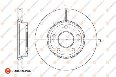 Тормозной диск EUROREPAR 1667860280 для HYUNDAI COUPE