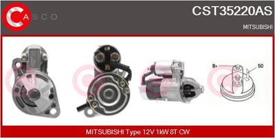 CASCO CST35220AS Стартер для MITSUBISHI GALANT VII (E5_A, E7_A, E8_A)