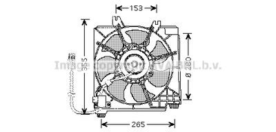 Вентилятор, охлаждение двигателя AVA QUALITY COOLING CR7511 для DODGE NEON