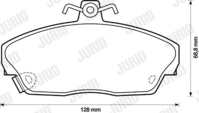 Комплект тормозных колодок, дисковый тормоз JURID 571438D для HONDA CONCERTO
