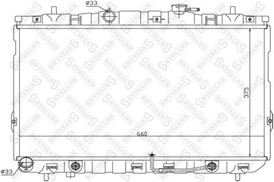 Радиатор, охлаждение двигателя STELLOX 10-26601-SX для HYUNDAI ELANTRA