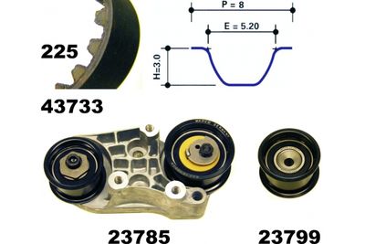 SET CUREA DE DISTRIBUTIE MAPCO 23733