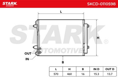 кондензатор, климатизация STARK SKCD-0110598