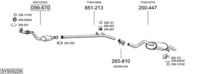 Układ wydechowy BOSAL SYS05229
