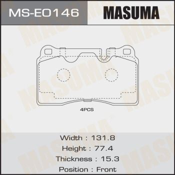 Комплект тормозных колодок MASUMA MS-E0146 для LAND ROVER RANGE ROVER