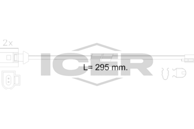 предупредителен контактен сензор, износване на накладките ICER 610610 E C