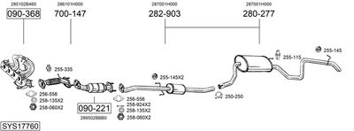 Изпускателна система BOSAL SYS17760