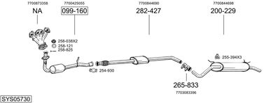 Изпускателна система BOSAL SYS05730