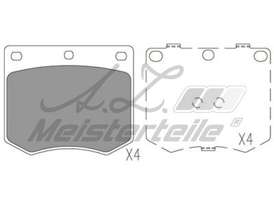 комплект спирачно феродо, дискови спирачки A.Z. Meisterteile AZMT-44-022-1796