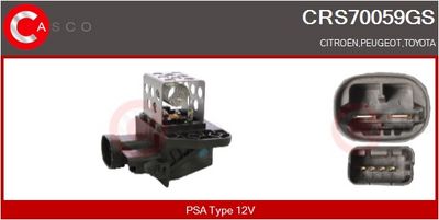REZISTOR ELECTROMOTOR - VENTILATOR CASCO CRS70059GS