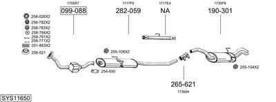 Układ wydechowy BOSAL SYS11650
