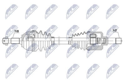 Приводной вал NTY NPW-PE-057 для CITROËN JUMPY
