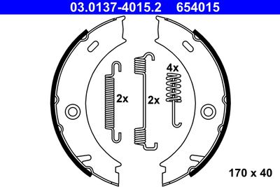 Комплект тормозных колодок, стояночная тормозная система 03.0137-4015.2