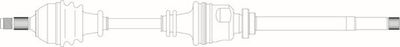 GENERAL RICAMBI PE3082 Полуось в сборе для PEUGEOT 306 (Пежо 306)