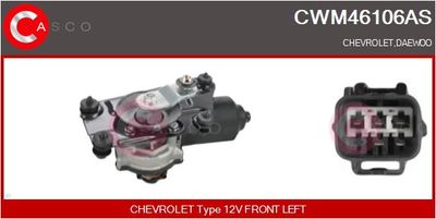 CASCO CWM46106AS Двигун склоочисника для CHEVROLET (Шевроле)