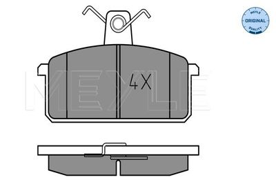 Комплект тормозных колодок, дисковый тормоз MEYLE 025 214 1814 для IVECO MASSIF