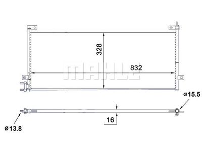 Kondensor, klimatanläggning MAHLE AC 884 000S