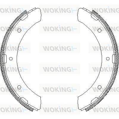 WOKING Z4309.00 Ремкомплект барабанных колодок для OPEL ASTRA F Наклонная задняя часть (T92) 1.4 (F08, M08, F68, M68)