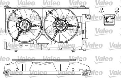 Вентилятор, охлаждение двигателя VALEO 696212 для CITROËN ZX