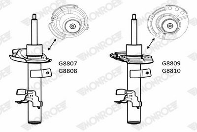 AMORTIZOR MONROE G8808 4