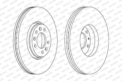 BREMSSCHEIBE FERODO DDF1615C 1