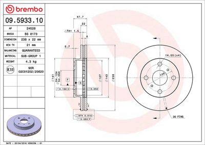 DISC FRANA BREMBO 09593310 1