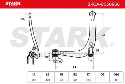носач, окачване на колелата STARK SKCA-0050866