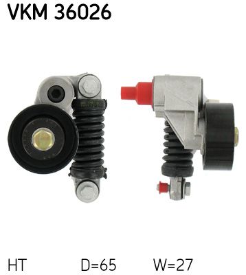 Rolka napinacza, pasek klinowy wielorowkowy SKF VKM 36026