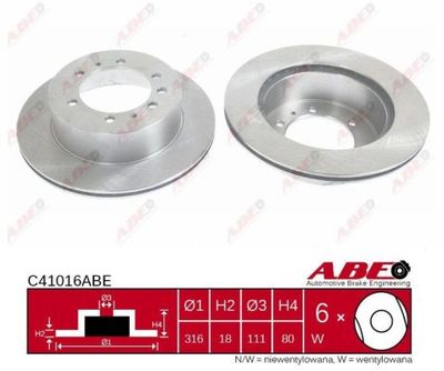 Bromsskiva ABE C41016ABE