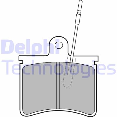 Комплект тормозных колодок, дисковый тормоз DELPHI LP228 для CITROËN AXEL
