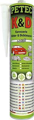 Petec 94530 Lepící a těsnící hmota pro karoserii K&D, bílá 310ml
