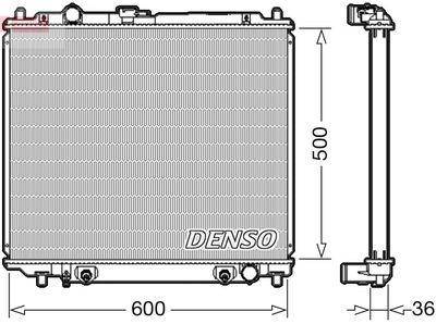 Радиатор, охлаждение двигателя DENSO DRM45003 для MITSUBISHI PAJERO