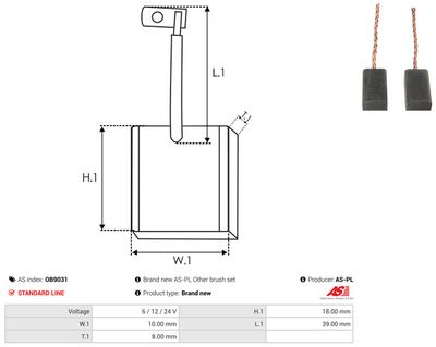 Vorschau Kohlebürste, Generator Ansicht 2