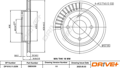 BREMSSCHEIBE DR!VE+ DP1010110359 2