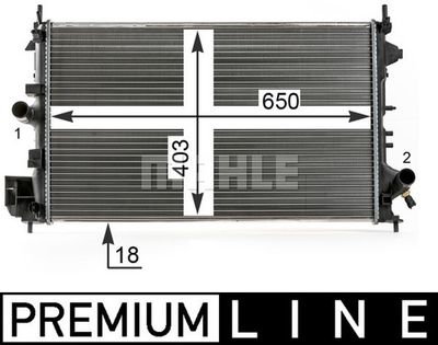 Радиатор, охлаждение двигателя WILMINK GROUP WG2182835 для OPEL VECTRA